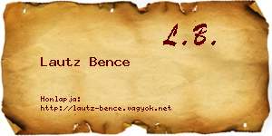 Lautz Bence névjegykártya